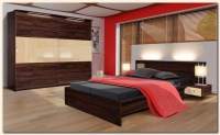 Модерна спалня в два цвята